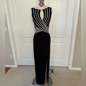 Black Stripped Gown